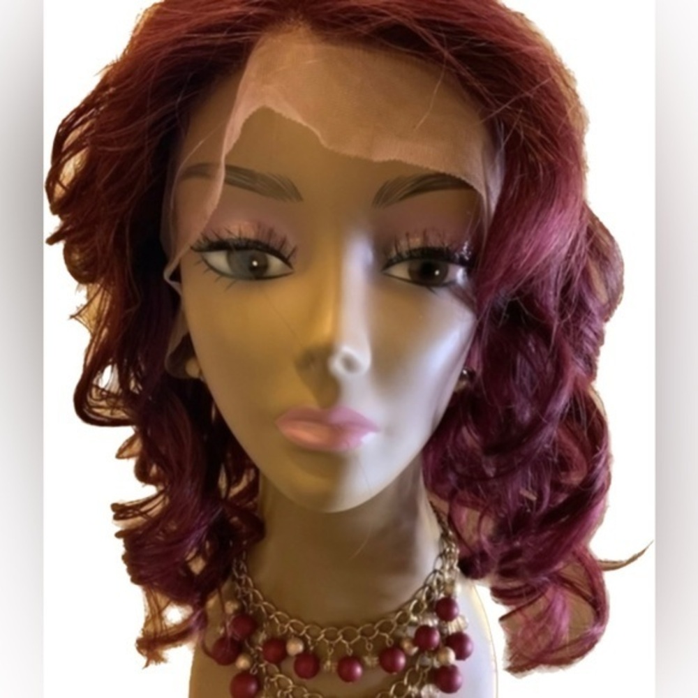 BH104 Lace Front T-part Body Wave Wig 99j color 14”